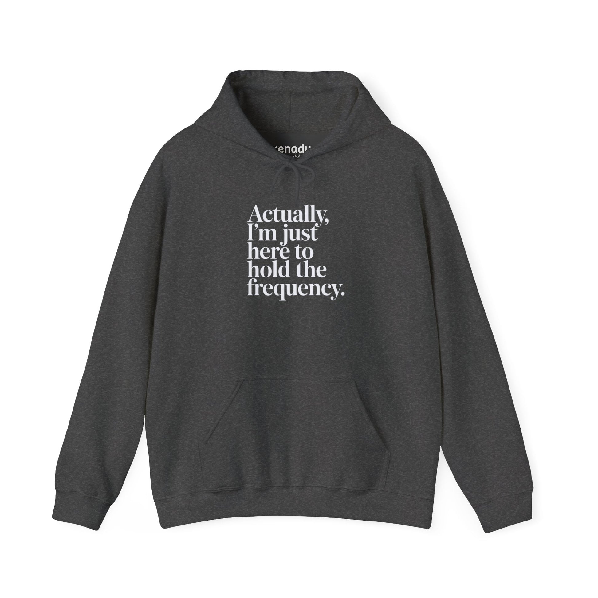 Hold the Frequency Hoodie Dark Heather Grey Hoodie