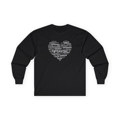 Heart of a Lightworker Long Sleeve Tee Black Long-sleeve