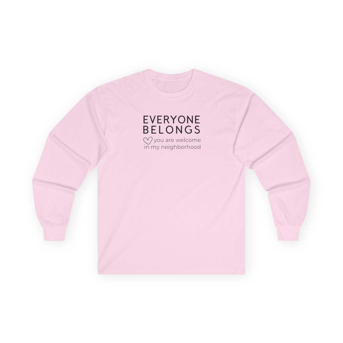 Everyone Belongs Long Sleeve Light Pink Long-sleeve