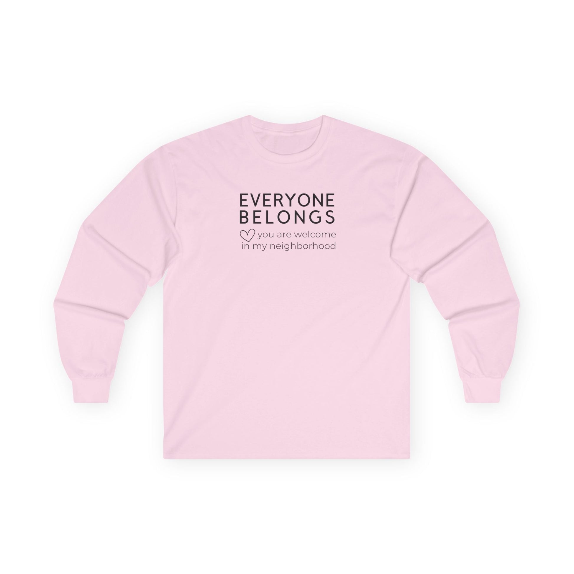 Everyone Belongs Long Sleeve Light Pink Long-sleeve