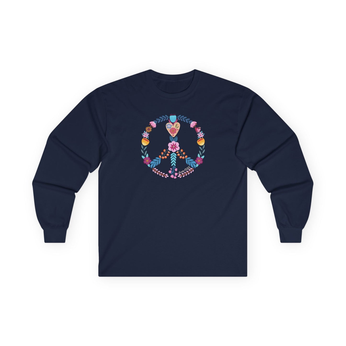 Choose Peace Long Sleeve Navy Long-sleeve
