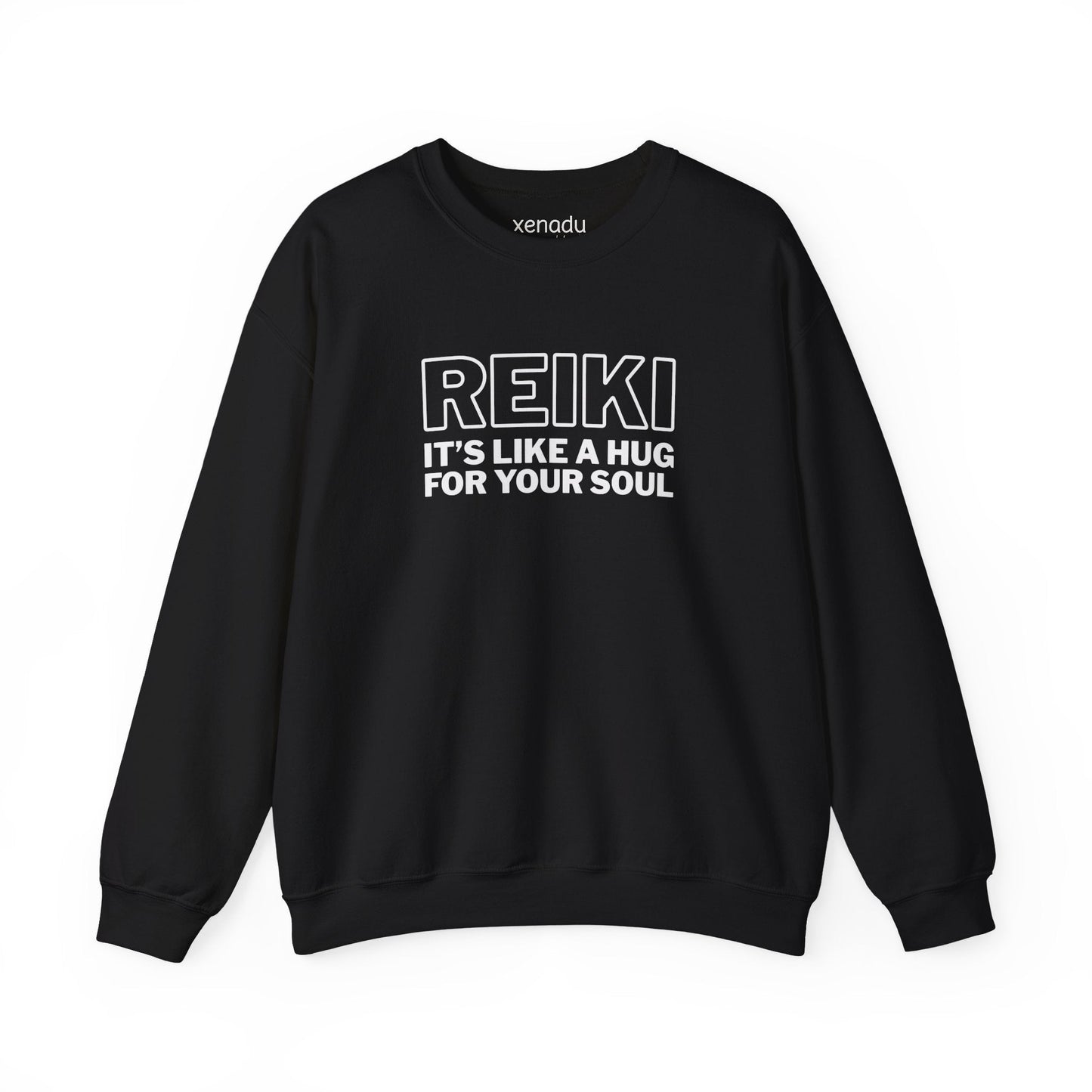 Reiki is Like a Hug Sweatshirt Black Sweatshirt