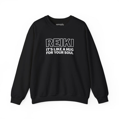 Reiki is Like a Hug Sweatshirt Black Sweatshirt
