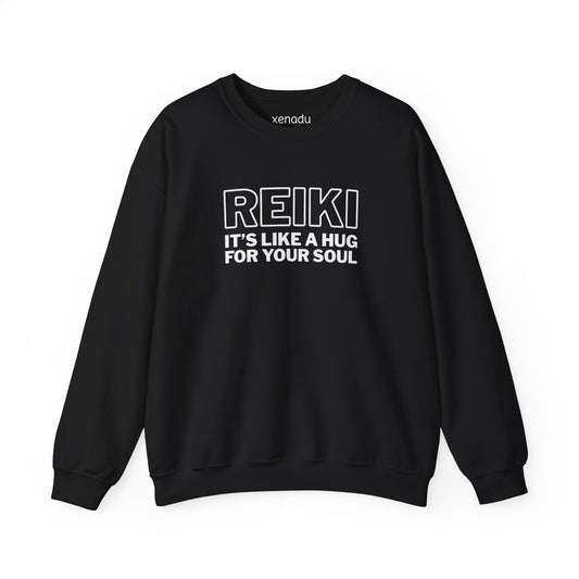 Reiki is Like a Hug Sweatshirt Black Sweatshirt