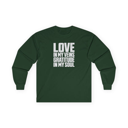 Love In My Veins Long Sleeve Tee Forest Green Long-sleeve