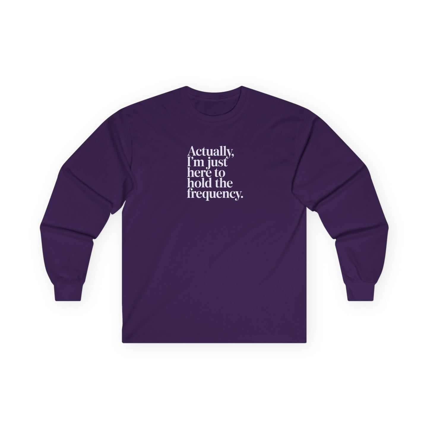 Hold the Frequency Long Sleeve Tee Purple Long-sleeve