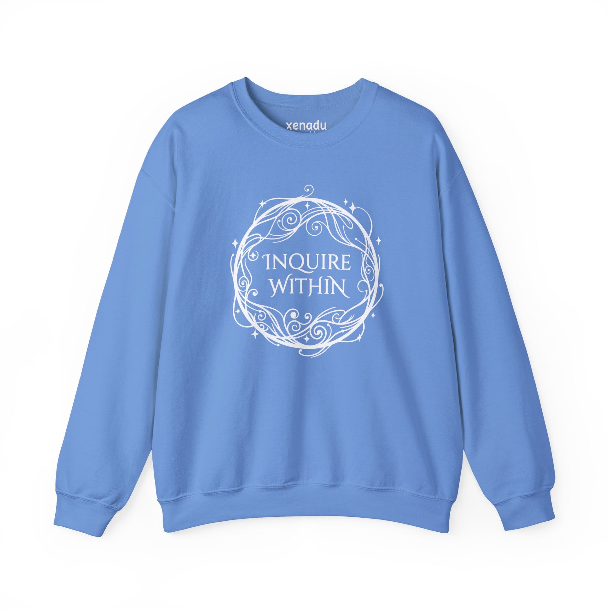 Inquire Within Sweatshirt Carolina Blue Sweatshirt