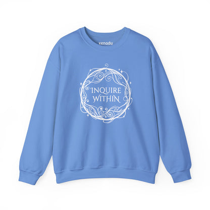 Inquire Within Sweatshirt Carolina Blue Sweatshirt