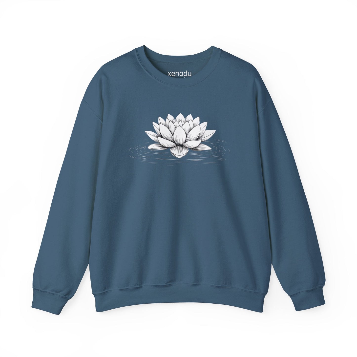 Floating Lotus Sweatshirt Indigo Blue Sweatshirt