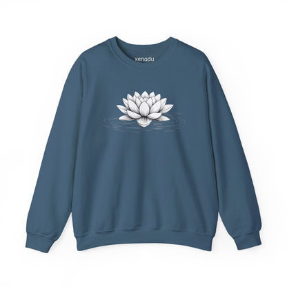 Floating Lotus Sweatshirt Indigo Blue Sweatshirt