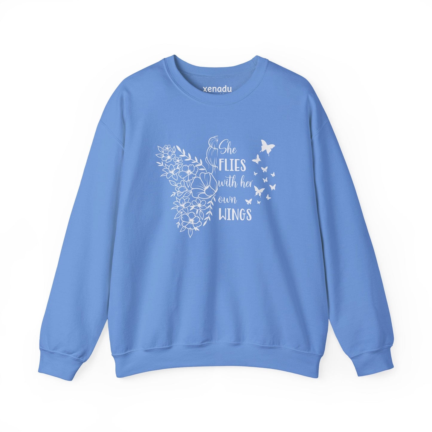 With Her Own Wings Sweatshirt Carolina Blue Sweatshirt