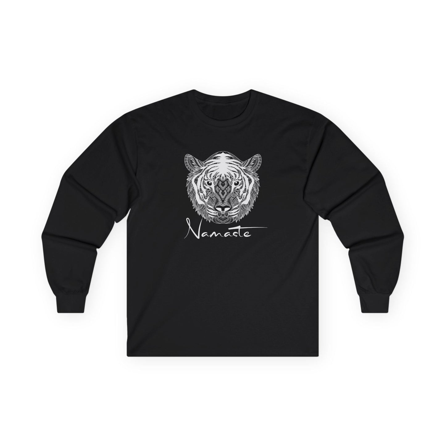 Namaste Tiger Long Sleeve Tee Black Long-sleeve