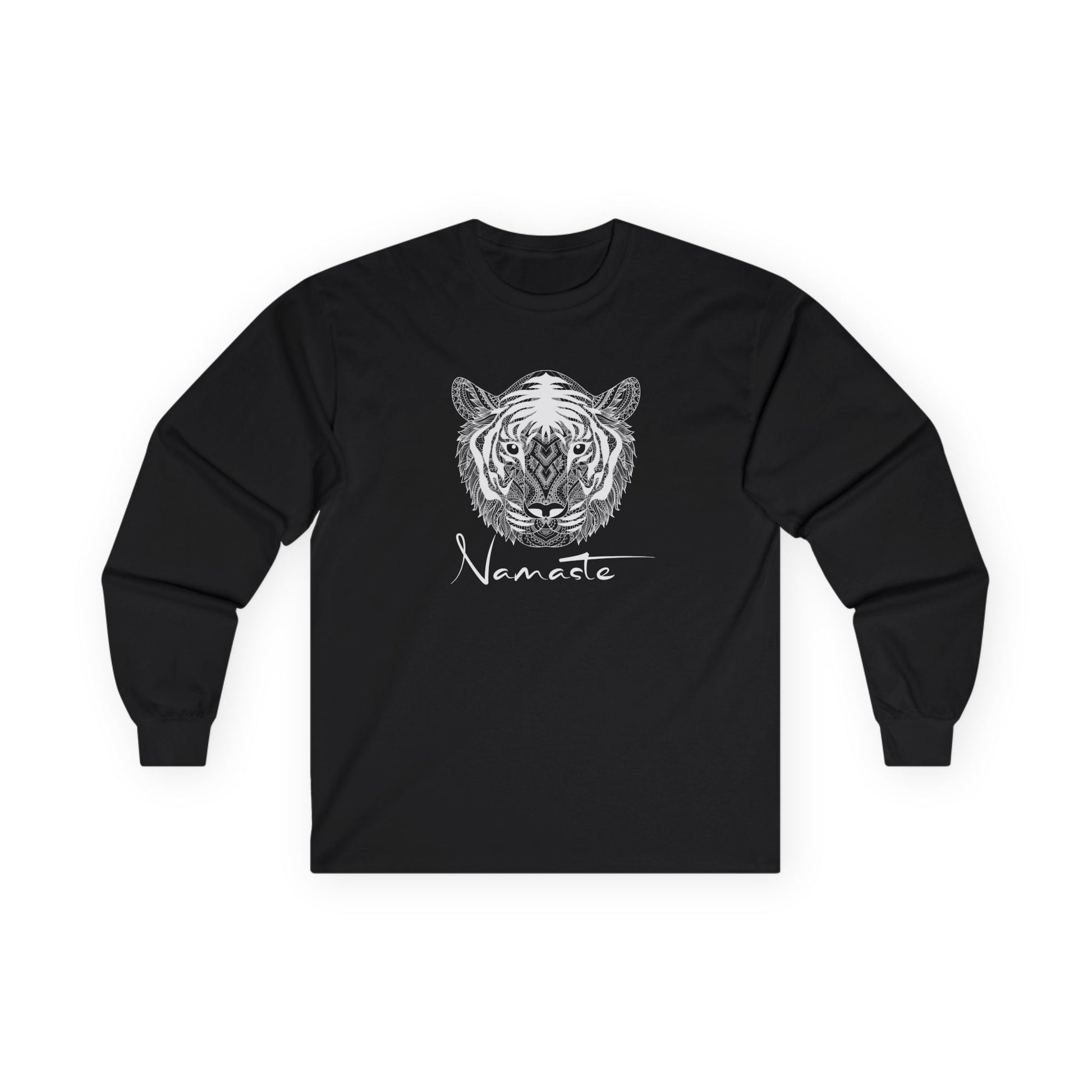 Namaste Tiger Long Sleeve Tee Black Long-sleeve