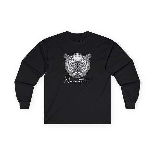 Namaste Tiger Long Sleeve Tee Black Long-sleeve
