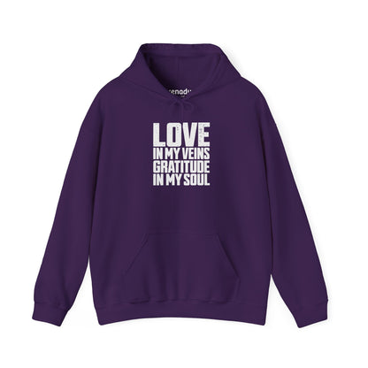 Love In My Veins Hoodie Purple Hoodie