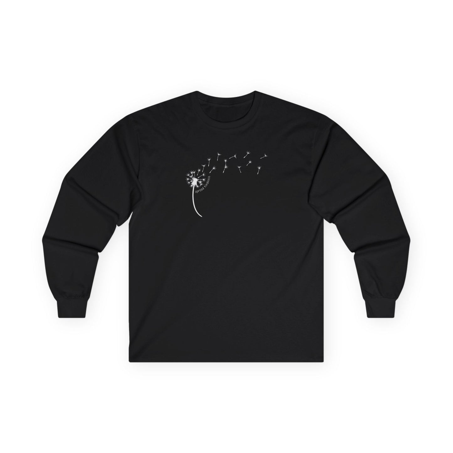 Kindness Dandelion Long Sleeve Tee Black Long-sleeve