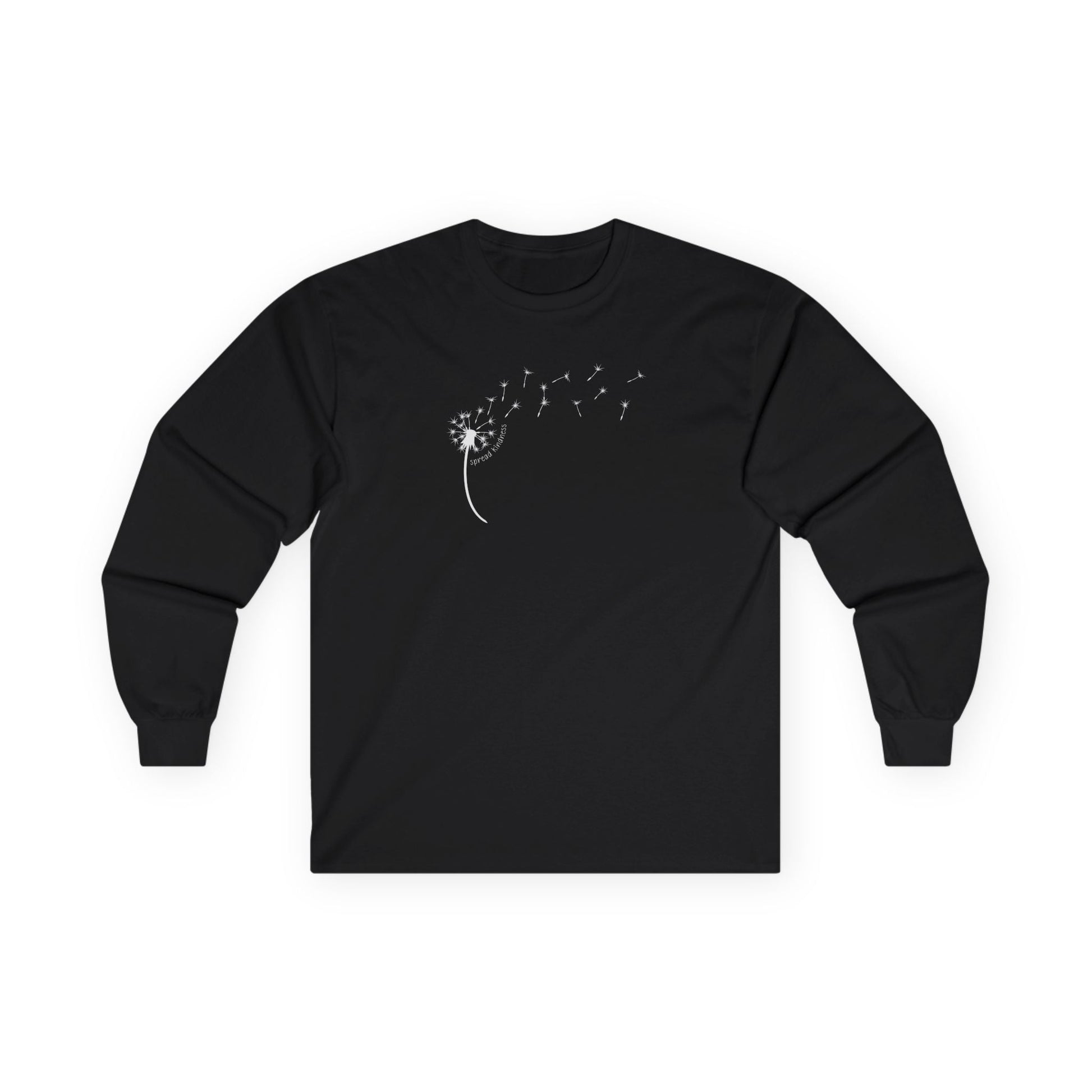 Kindness Dandelion Long Sleeve Tee Black Long-sleeve