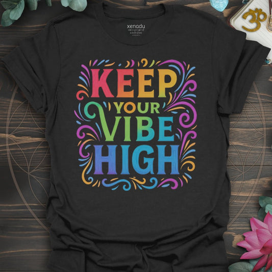 Keep Your Vibe High Tee Black T-Shirt