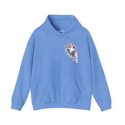 Peeking Unicorn Hoodie Carolina Blue Hoodie