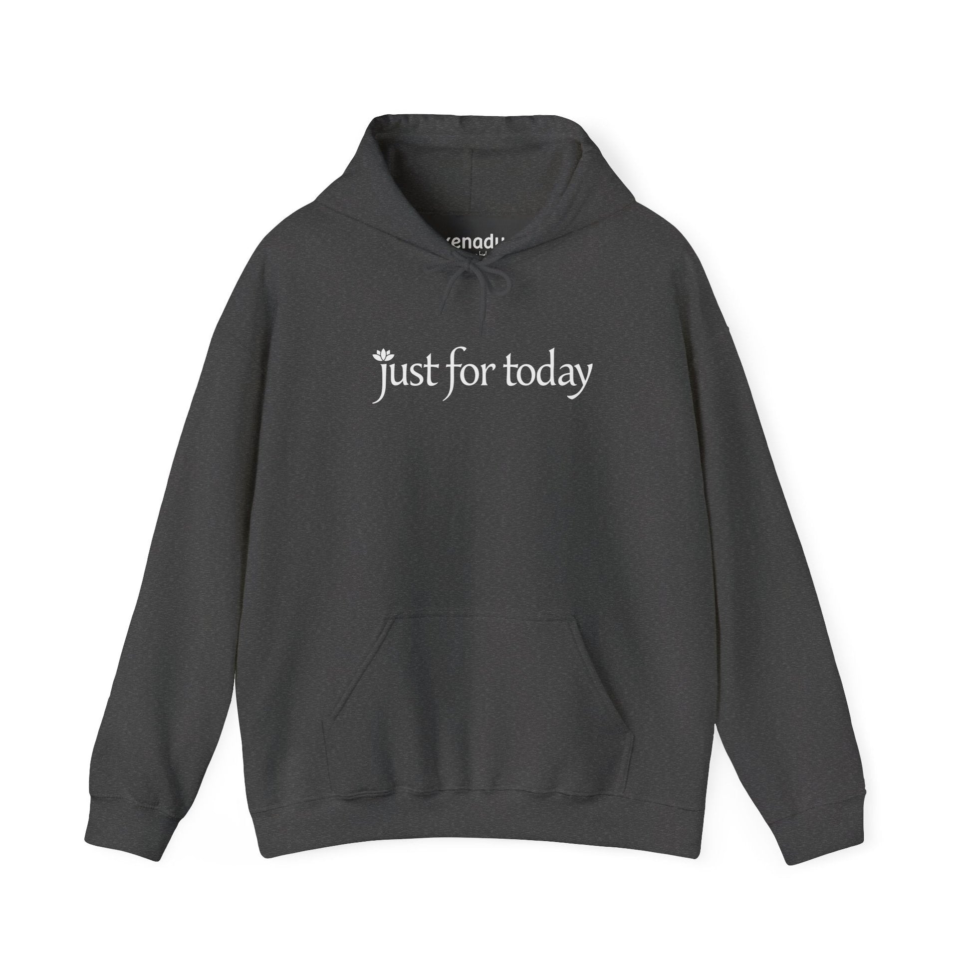 Just for Today Hoodie Dark Heather Grey Hoodie