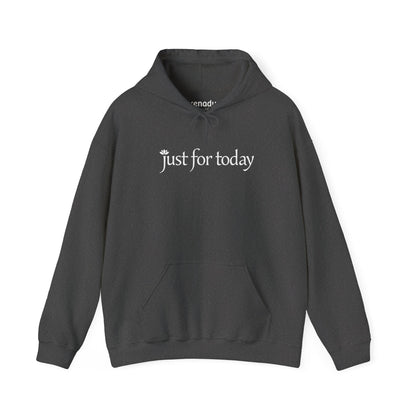 Just for Today Hoodie Dark Heather Grey Hoodie