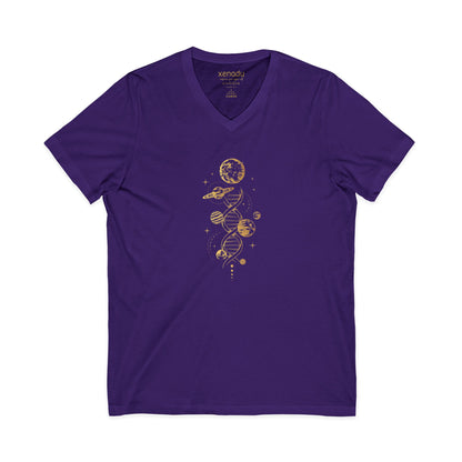Cosmic DNA V-Neck Tee Team Purple V-neck