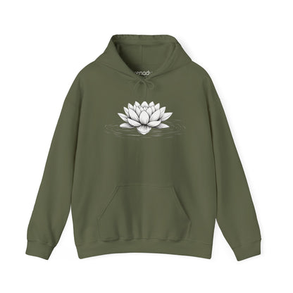 Floating Lotus Hoodie Military Green Hoodie