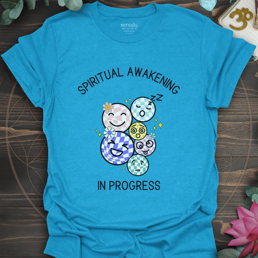 Awakening In Progress Tee Heather Sapphire T-Shirt