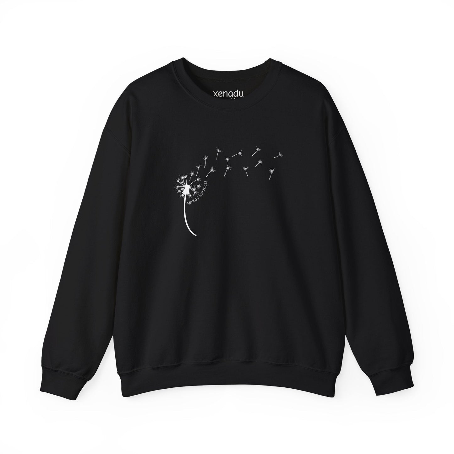 Kindness Dandelion Sweatshirt Black Sweatshirt