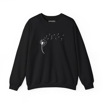 Kindness Dandelion Sweatshirt Black Sweatshirt