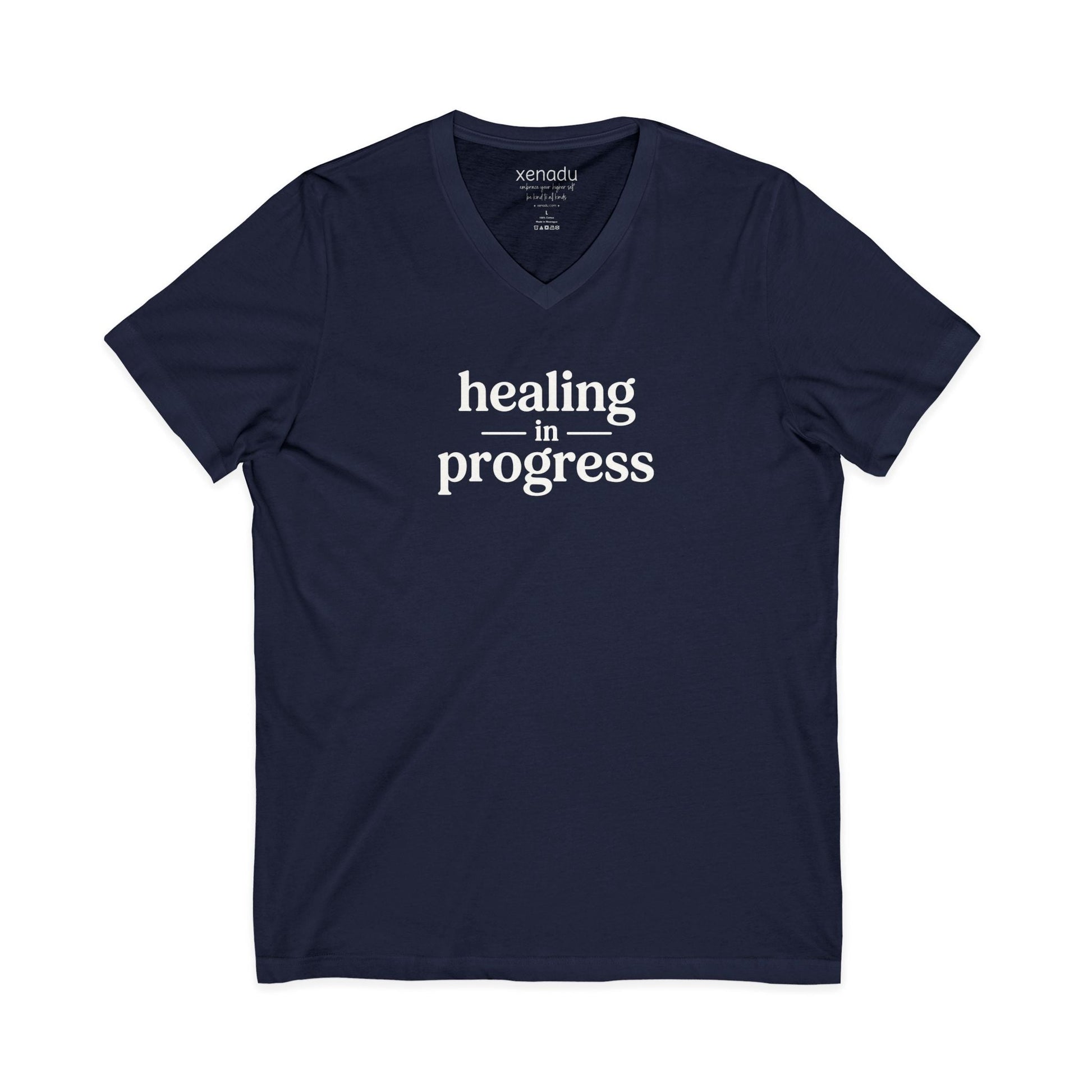 Healing in Progress V-Neck Tee Navy V-neck