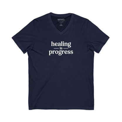 Healing in Progress V-Neck Tee Navy V-neck