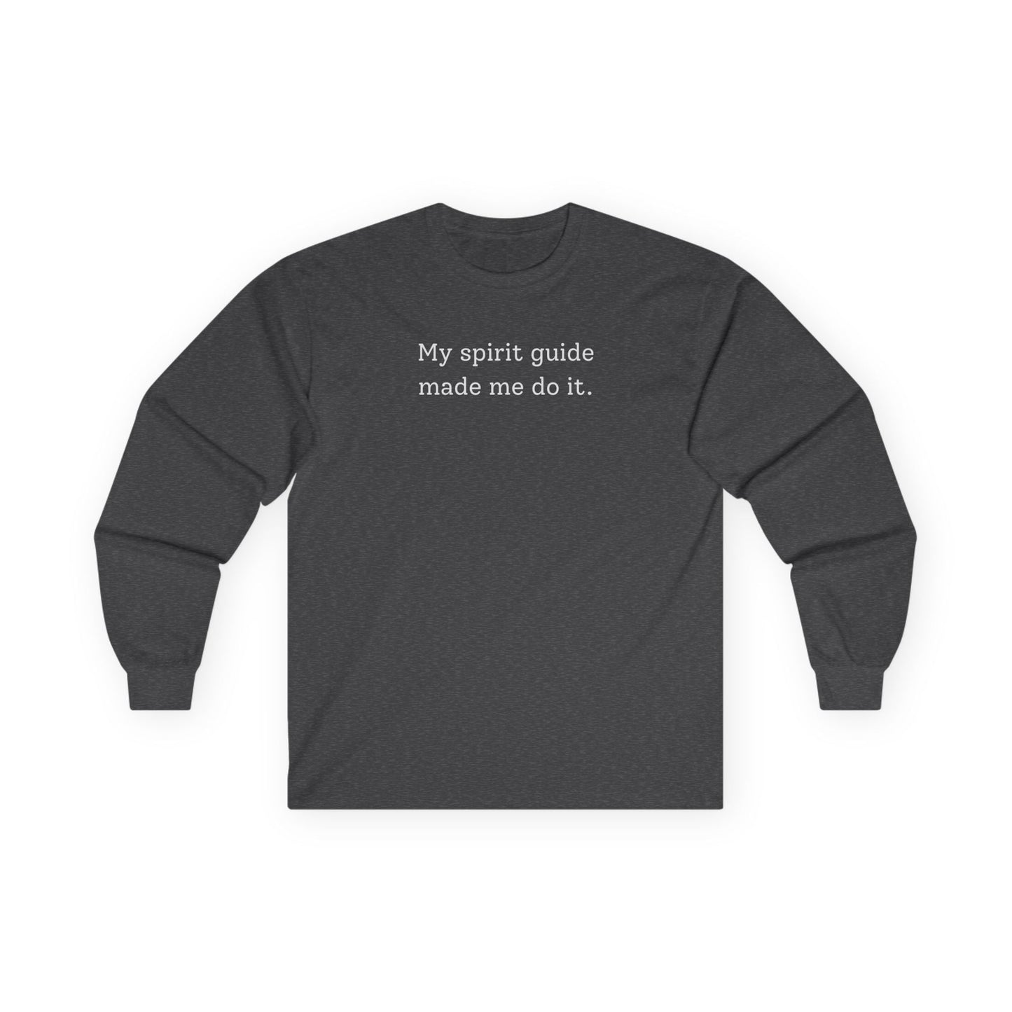 My Spirit Guide Long Sleeve Tee Dark Heather Grey Long-sleeve