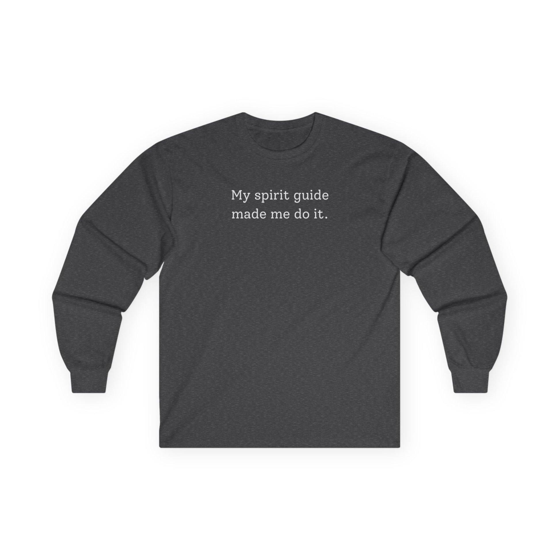 My Spirit Guide Long Sleeve Tee Dark Heather Grey Long-sleeve