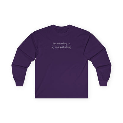 Only Talking To My Guides Long Sleeve Tee Purple Long-sleeve