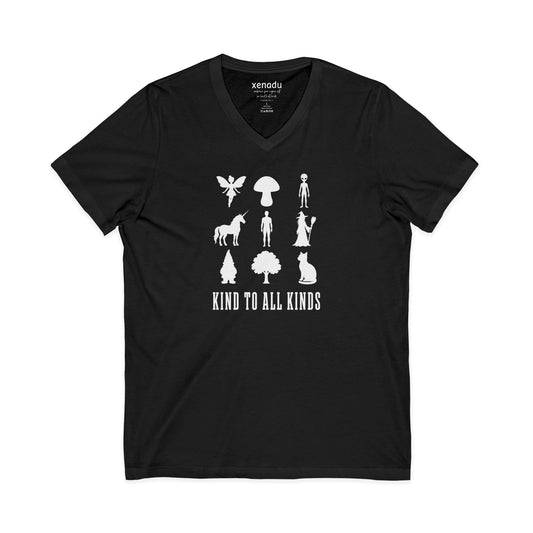 I'm Kind To All Kinds V-Neck Tee Black