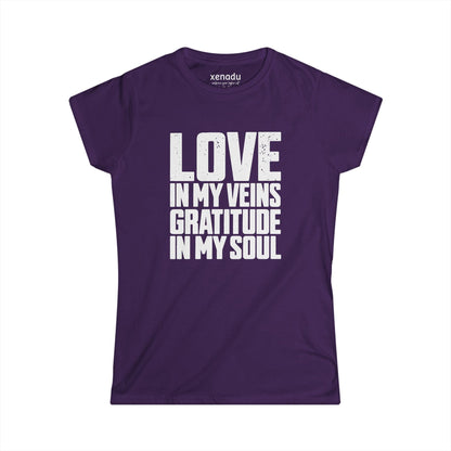 Love In My Veins Women's Tee Purple T-Shirt