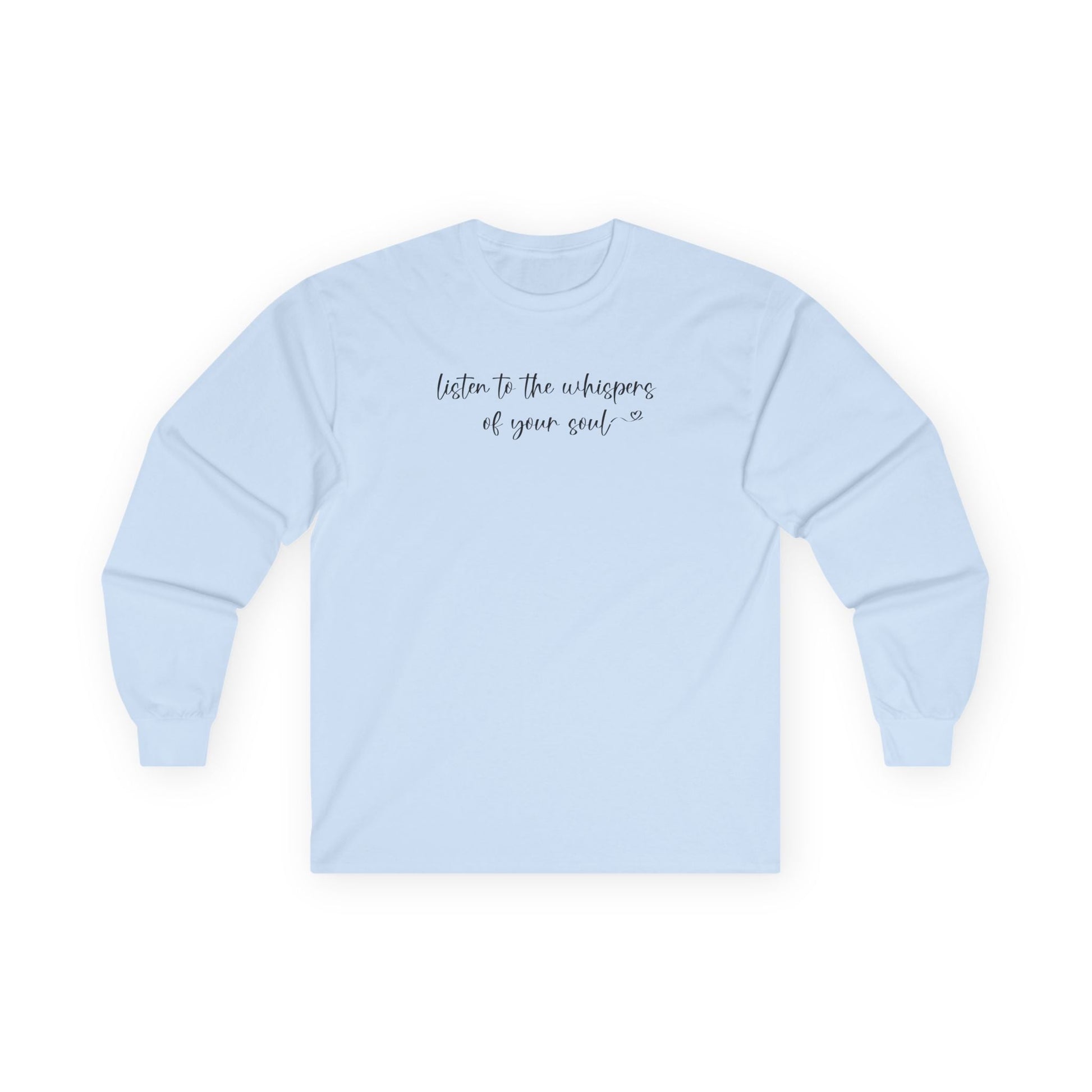 Listen to the Whispers Long Sleeve Tee Light Blue Long-sleeve