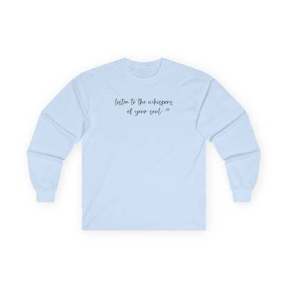 Listen to the Whispers Long Sleeve Tee Light Blue Long-sleeve