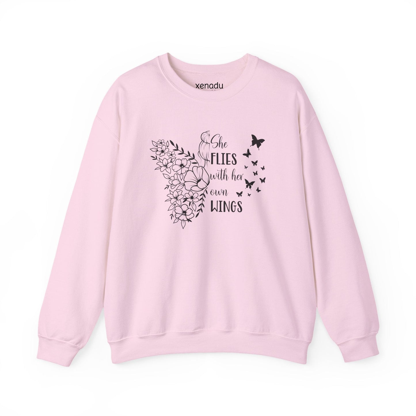 With Her Own Wings Sweatshirt Light Pink Sweatshirt