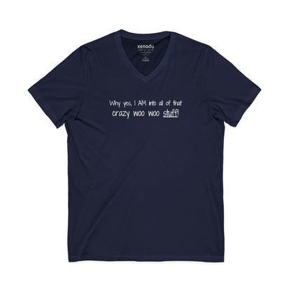 Crazy Woo Woo Stuff V-Neck Tee Navy V-neck