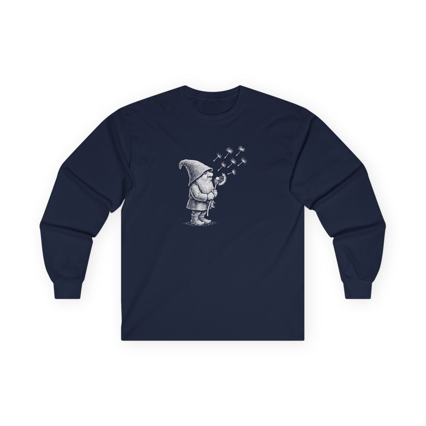 Wishing Gnome Long Sleeve Tee Navy Long-sleeve