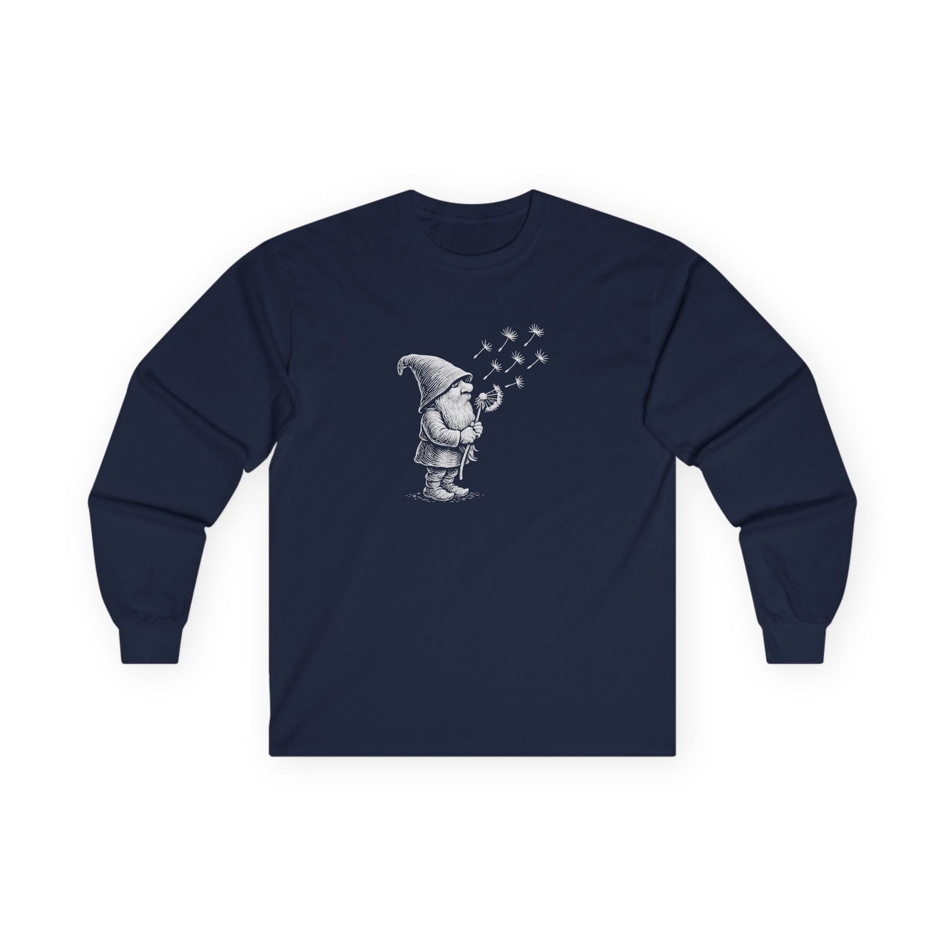 Wishing Gnome Long Sleeve Tee Navy Long-sleeve