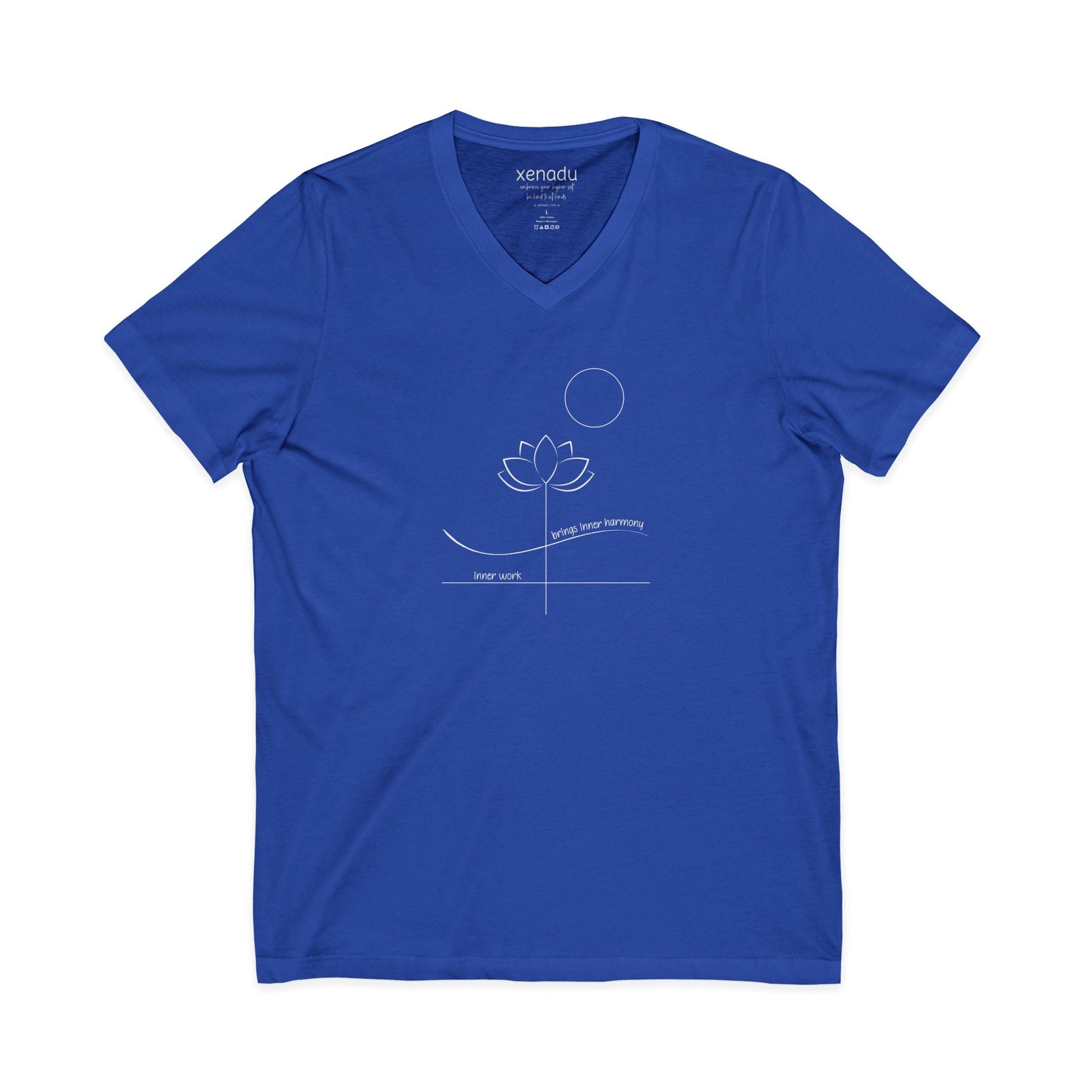 Inner Work Inner Harmony V-Neck Tee Royal Blue V-neck
