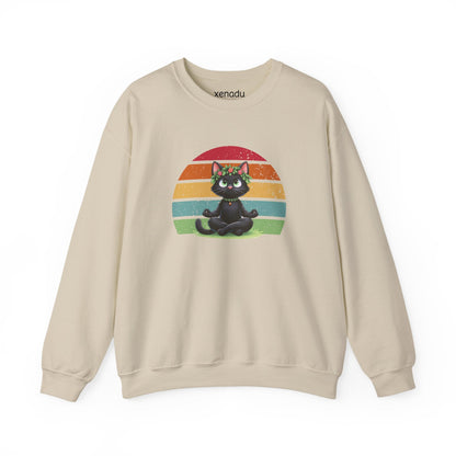 Kitty Sukhasana Sweatshirt Sand Sweatshirt