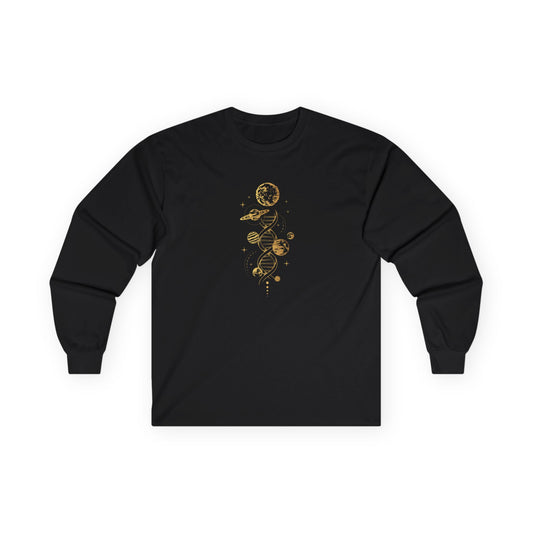 Cosmic DNA Long Sleeve Tee Black Long-sleeve