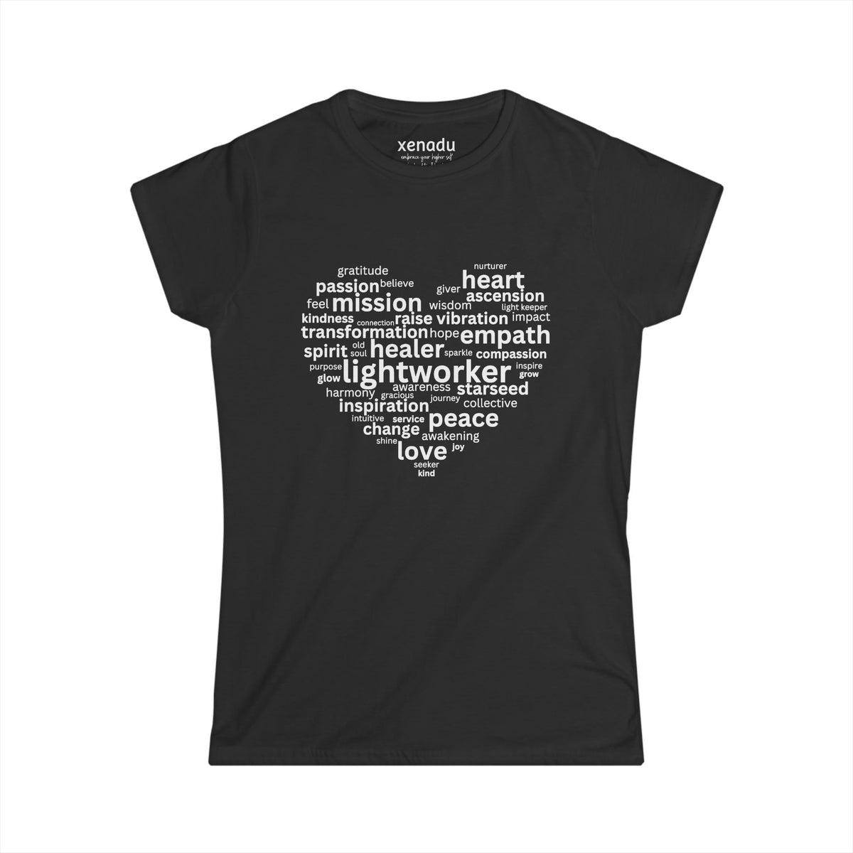 Heart of a Lightworker Women's Tee Black T-Shirt