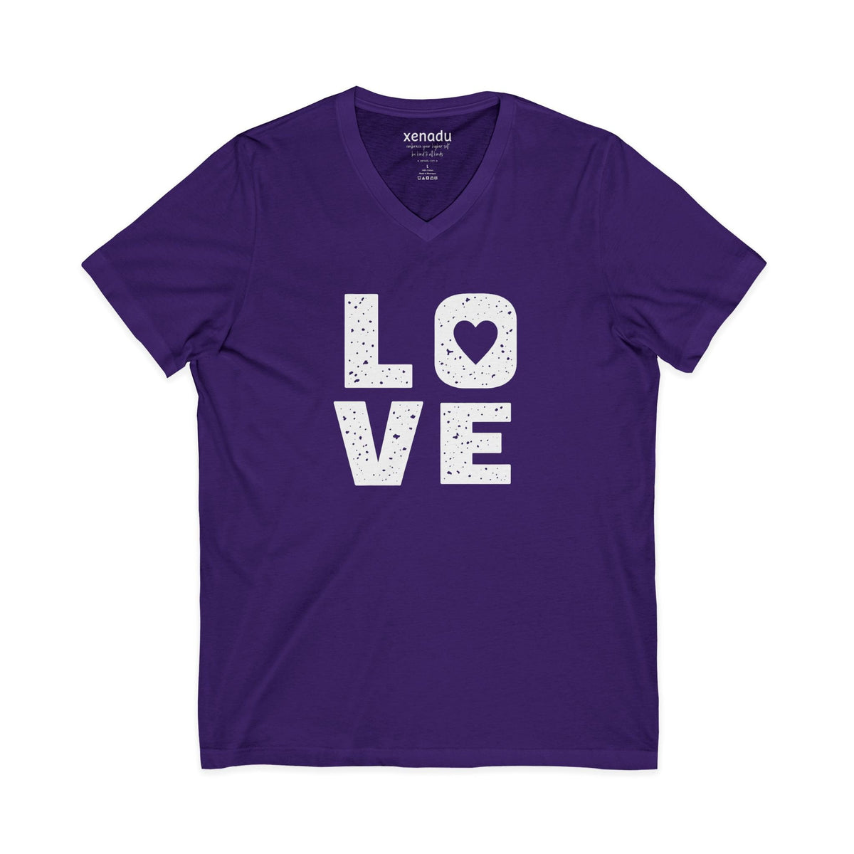 Big Love V-Neck Tee Purple V-neck