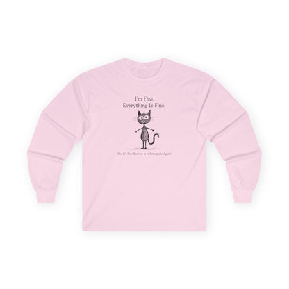 Mercury in Retrograde Long Sleeve Tee Light Pink Long-sleeve