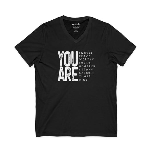 You Are So Much V-Neck Tee Black V-neck